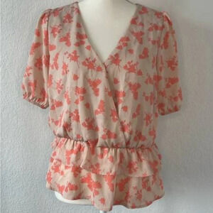 Kaileigh | Floral Peplum Blouse (M)